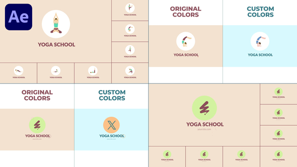 Yoga School Logo Reveal for After Effects Logo Stings template preview