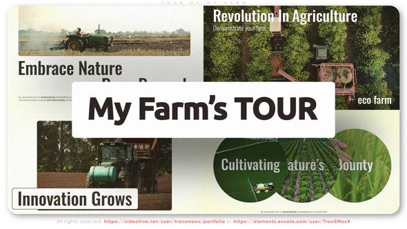 Tour of My Farm Video Displays template preview