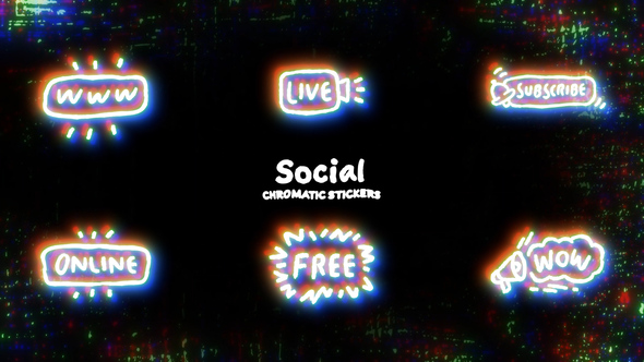 Social Chromatic Stickers alt