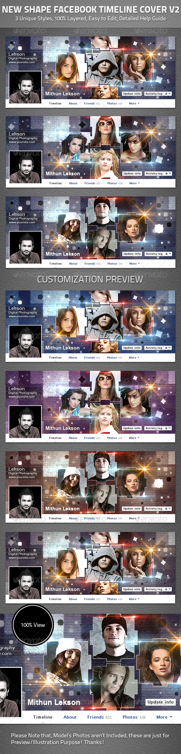 New Shape Facebook Timeline Cover V2 - Facebook Timeline Covers Social Media