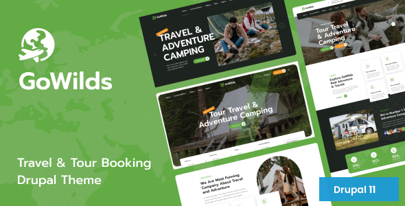 Gowilds - Travel & Tour Booking Drupal 11 Theme