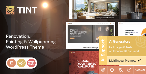 Tint - Renovation, Painting & Wallpapering WordPress Theme