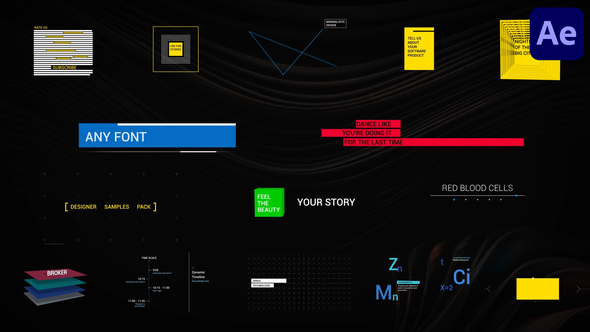 Designer Samples for After Effects Titles template preview