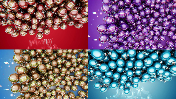 Vibrant Christmas Balls Openers template preview