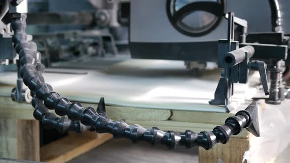 Industrial process of making envelopes in a factory alt