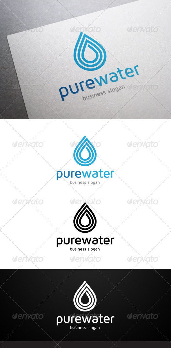 Pure Water Logo - Nature Logo Templates