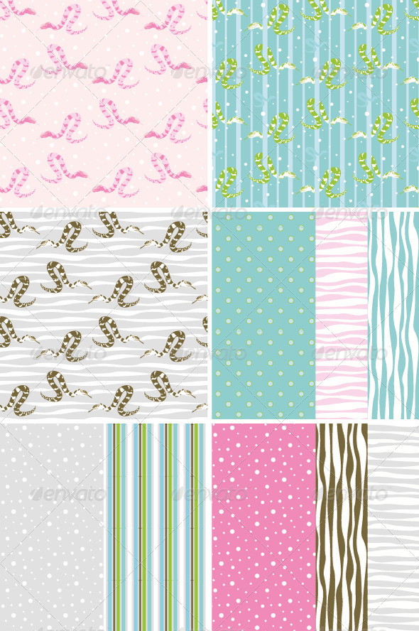 Seamless Patterns with Snake - Patterns Decorative