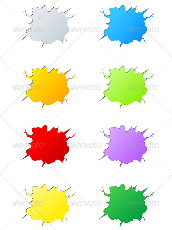 Set of Vector Cracks - Decorative Symbols Decorative