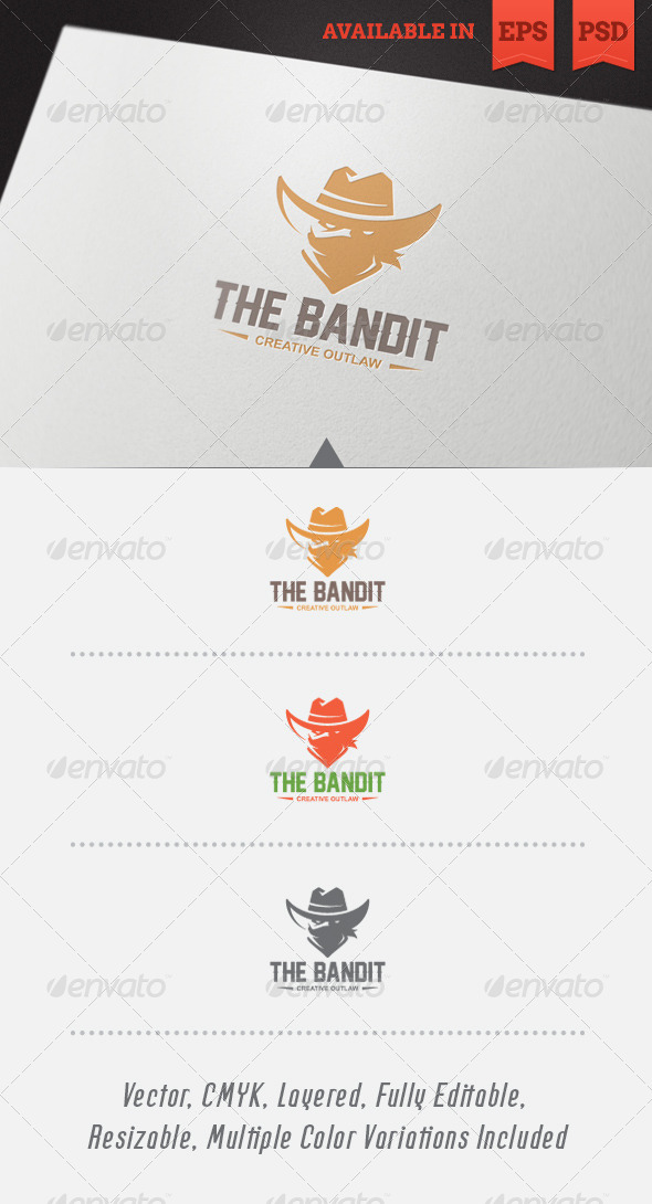 The Bandit Logo Template - Humans Logo Templates