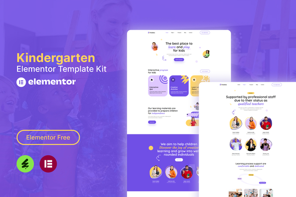 Kiddies - Kindergarten Elementor Template Kit
