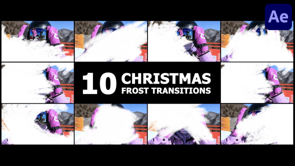 Christmas Frost Transitions | After Effects Elements template preview