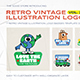 Retro Cartoon Eco-Friendly Logo Badges Vol. 20