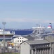 Arriving and departing passenger ships in the port - VideoHive Item for Sale