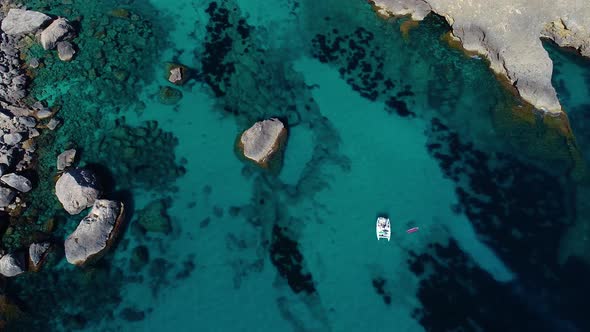 Flight Over Beautiful Seashore at Mallorca