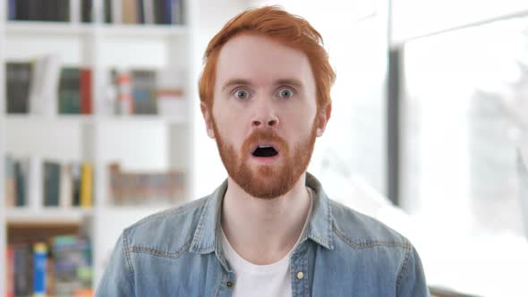 Casual Redhead Man in Shock, Stock Footage | VideoHive