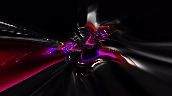 Abstract Glossy Holographic Liquid Background Animation