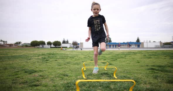 Girl Practices Running