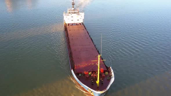 Cargo Ship On The Danube River alt