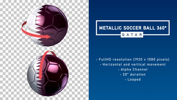 Metallic Soccer Ball 360º - Qatar
