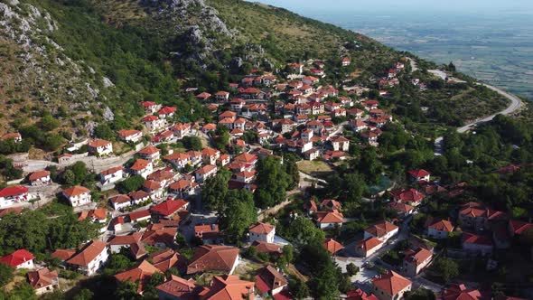 Village In Mountain Aerial alt