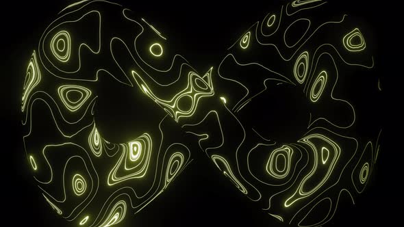 Abstract Infinity Symbol with Neon Oval Shaped Stains Seamless Loop alt