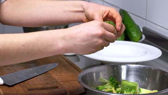 Chef Making Fresh Salad