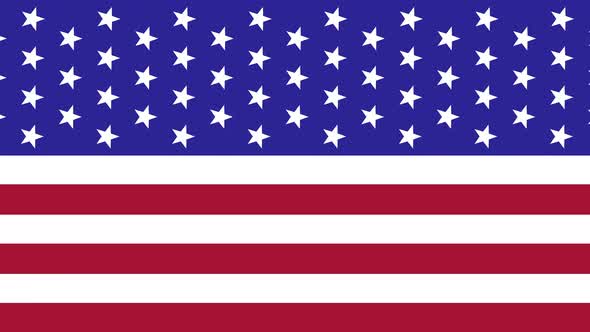 8k U.S. Flag. Animated Stars