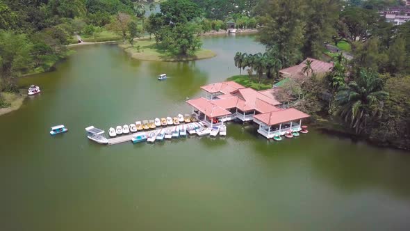 Taiping Lake Jetty Drone Shot 