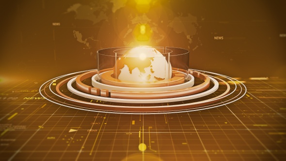 News Background Circle Golden alt