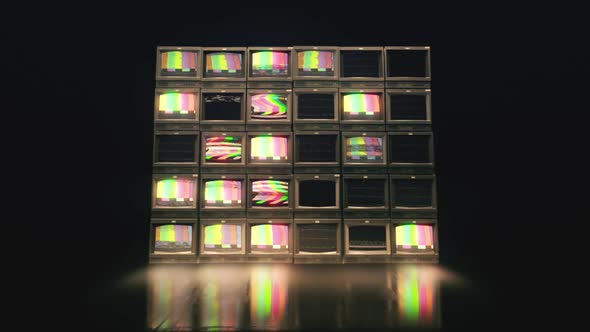 Multiscreen Vintage TV Wall alt