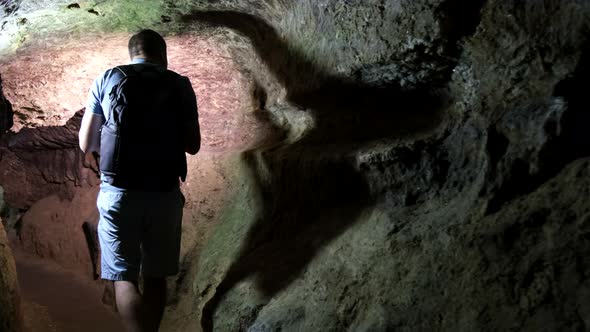 Cave, dungeon. Speleology, cave, dungeon, dark tunnel, underground excavations alt