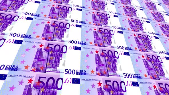 500 Euro Note Money Loop Background 4K 05