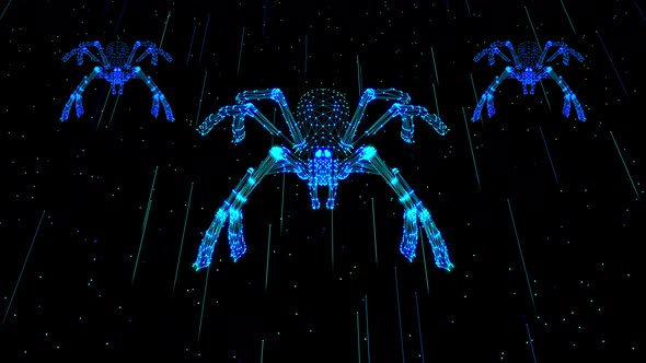 Neon Spiders 4K