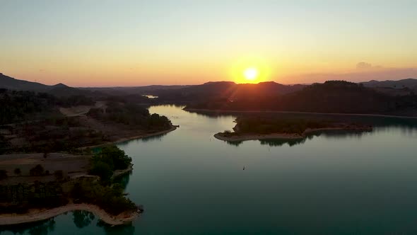 Green Kanyon in a Green Forest Filmed on a Drone alt