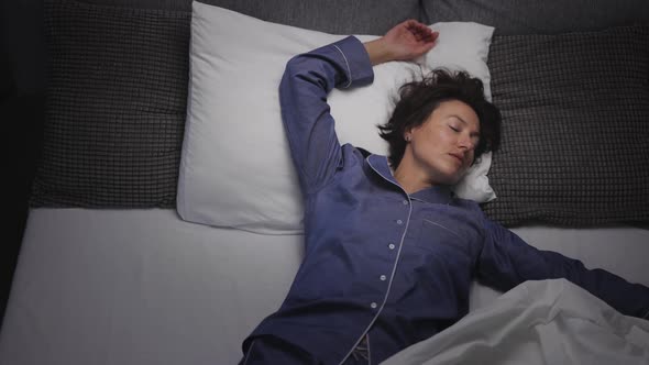 Woman Sleeping at Night
