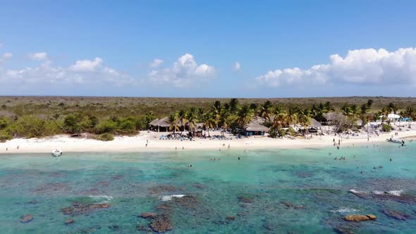 Island View With Sky Blue Waters