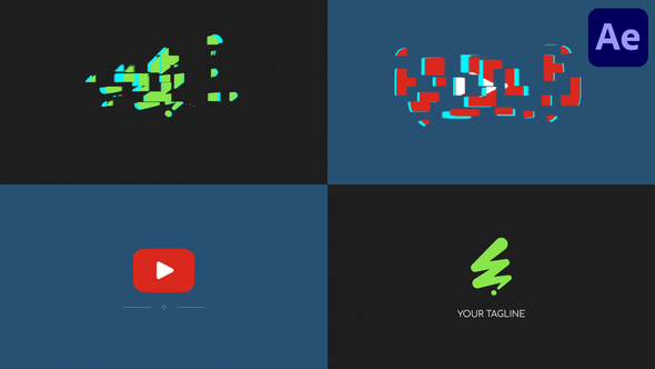 Block Logo Reveal for After Effects Logo Stings template preview