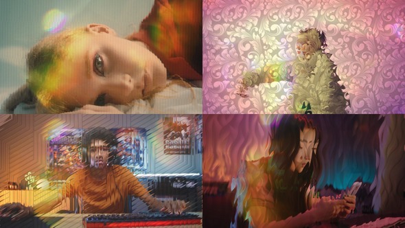 Distortion Glass and Light Leak Overlays Elements template preview