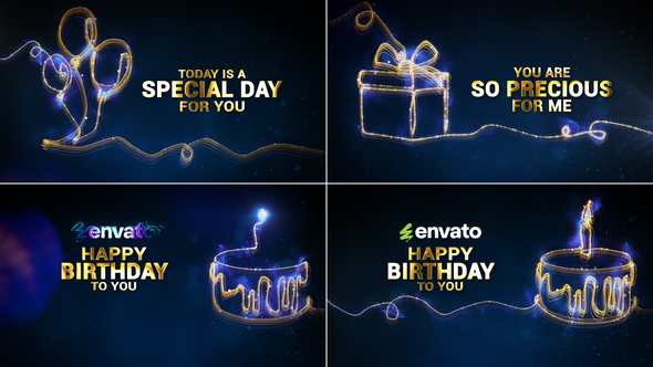 Birthday Wishes Intro // Happy Birthday Wishes Openers template preview