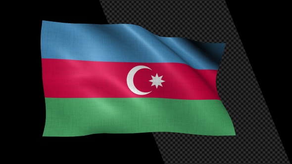 Azerbaijan Flag alt