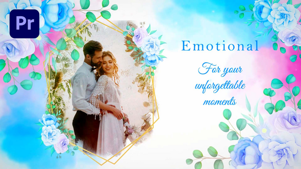 Emotional Wedding Slideshow (MOGRT) Premiere Pro template preview