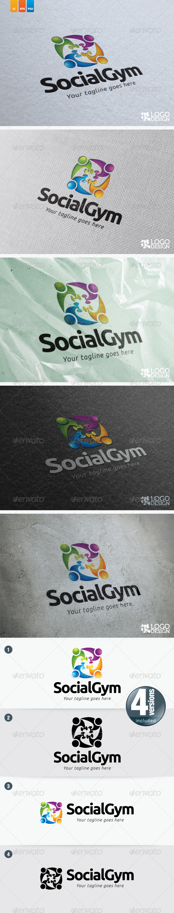 Social Gym - Humans Logo Templates