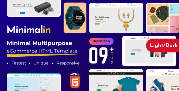 Minimalin - Minimal Multipurpose eCommerce Bootstrap Template