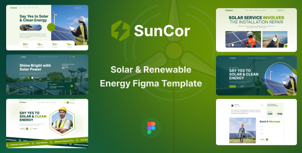 Suncor - Solar & Renewable Energy Figma Template