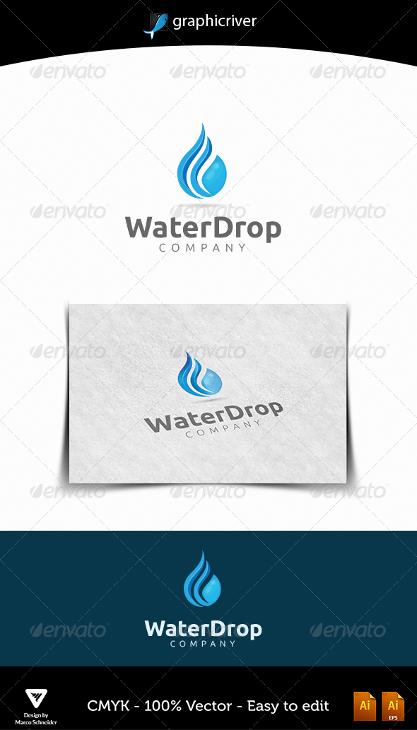 Waterdrop Logo - Logo Templates
