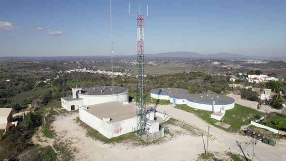 Communication antenna towers, Lagos, Portugal