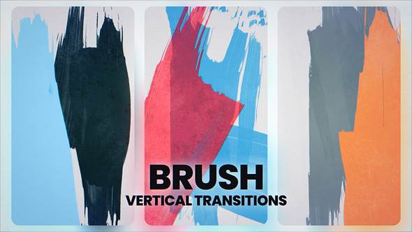 Vertical Brush Transitions Elements template preview