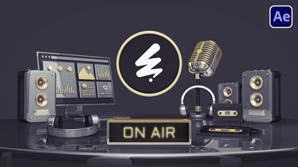 Podcast Intro Logo Stings template preview