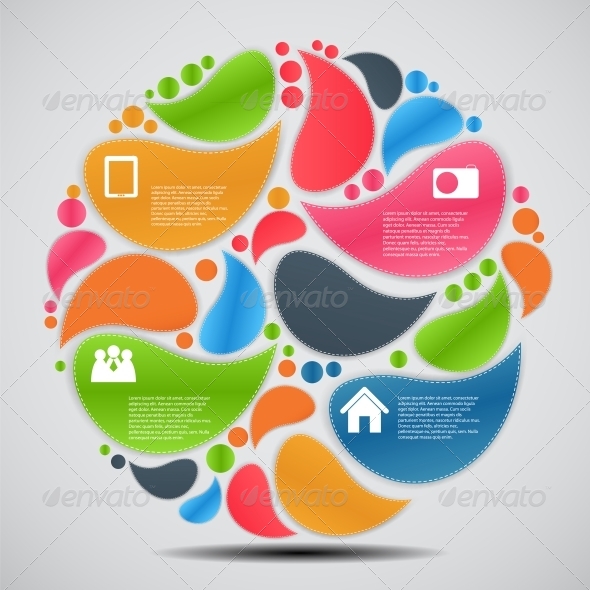 Infographic Template Business Vector Illustration - Web Technology