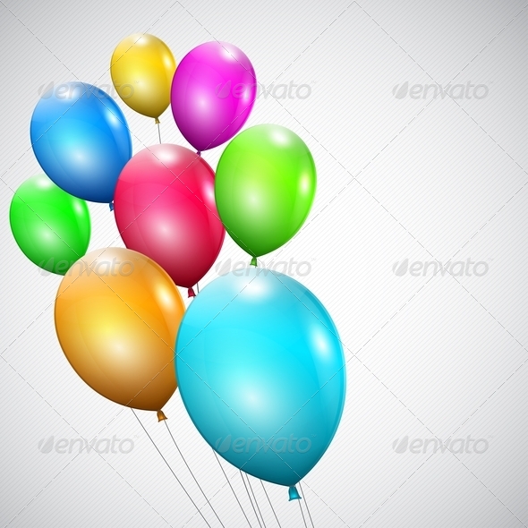 Multicolored Balloons - Birthdays Seasons/Holidays